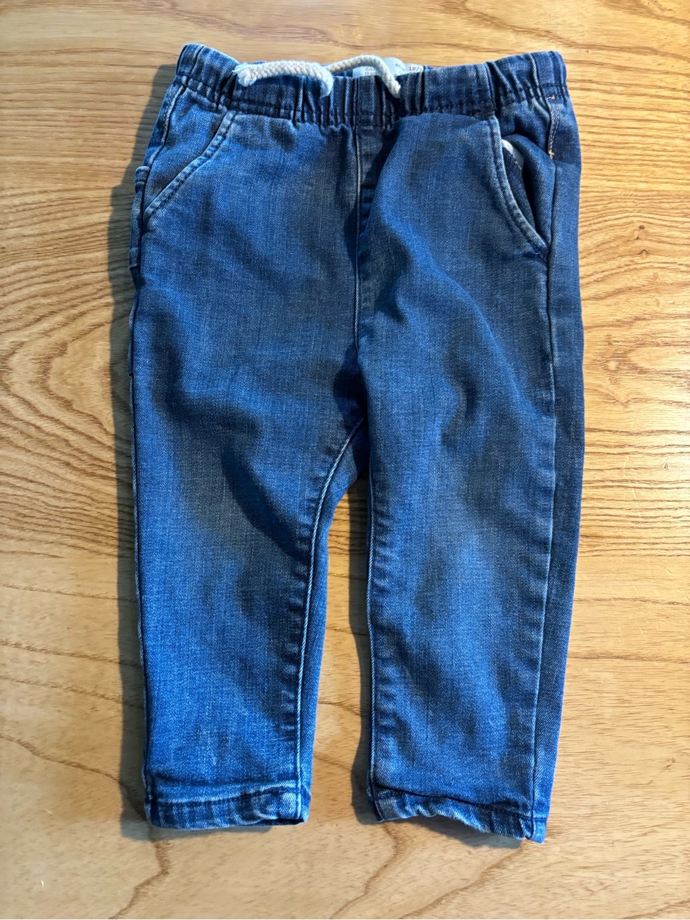 Zara Pull-On Denim Jogger Pants - Blue 12-18m